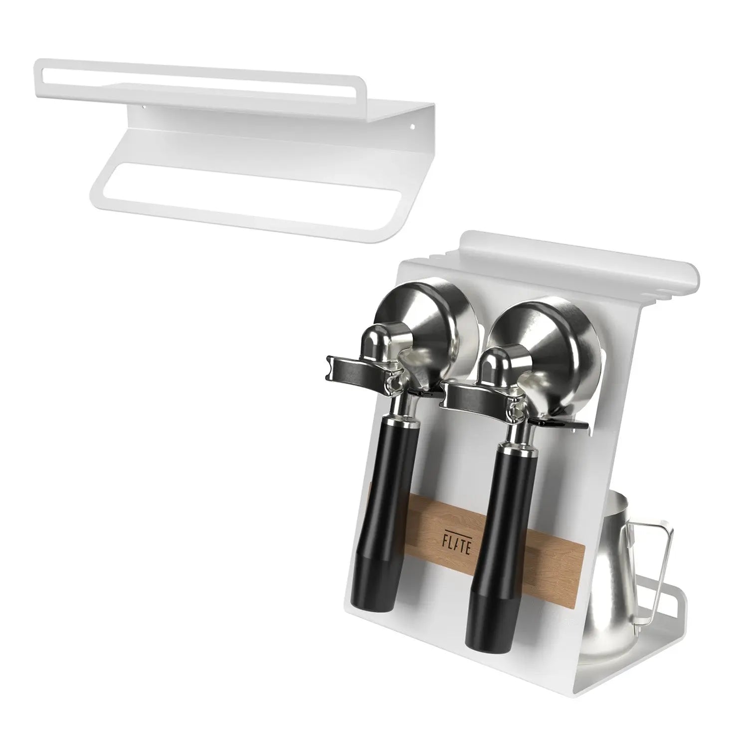 FLATE® Barista Station Mini + Towel Shelf Bundle (White) FLATE® Store